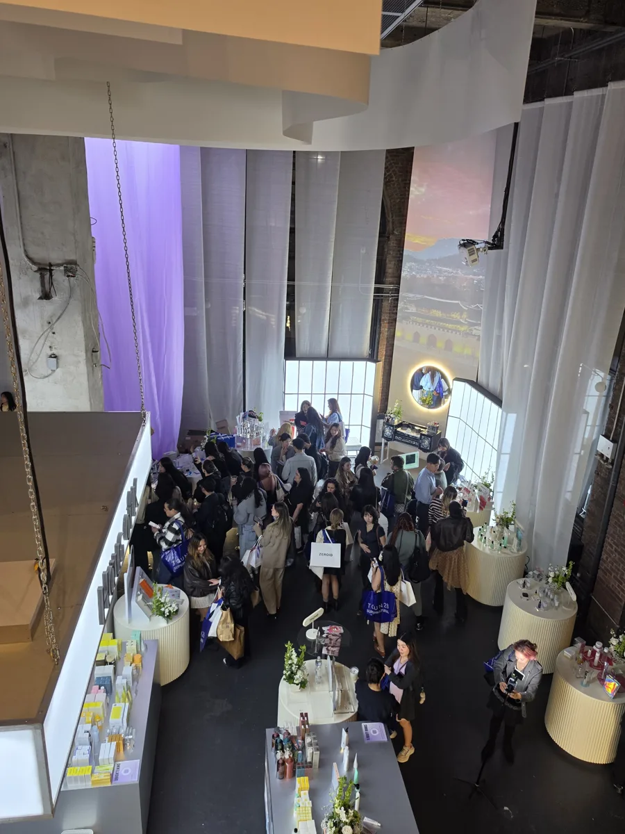 Crowd at the pop-up event